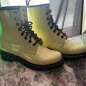 Dr. Martens Glossy Yellow Combat Boots